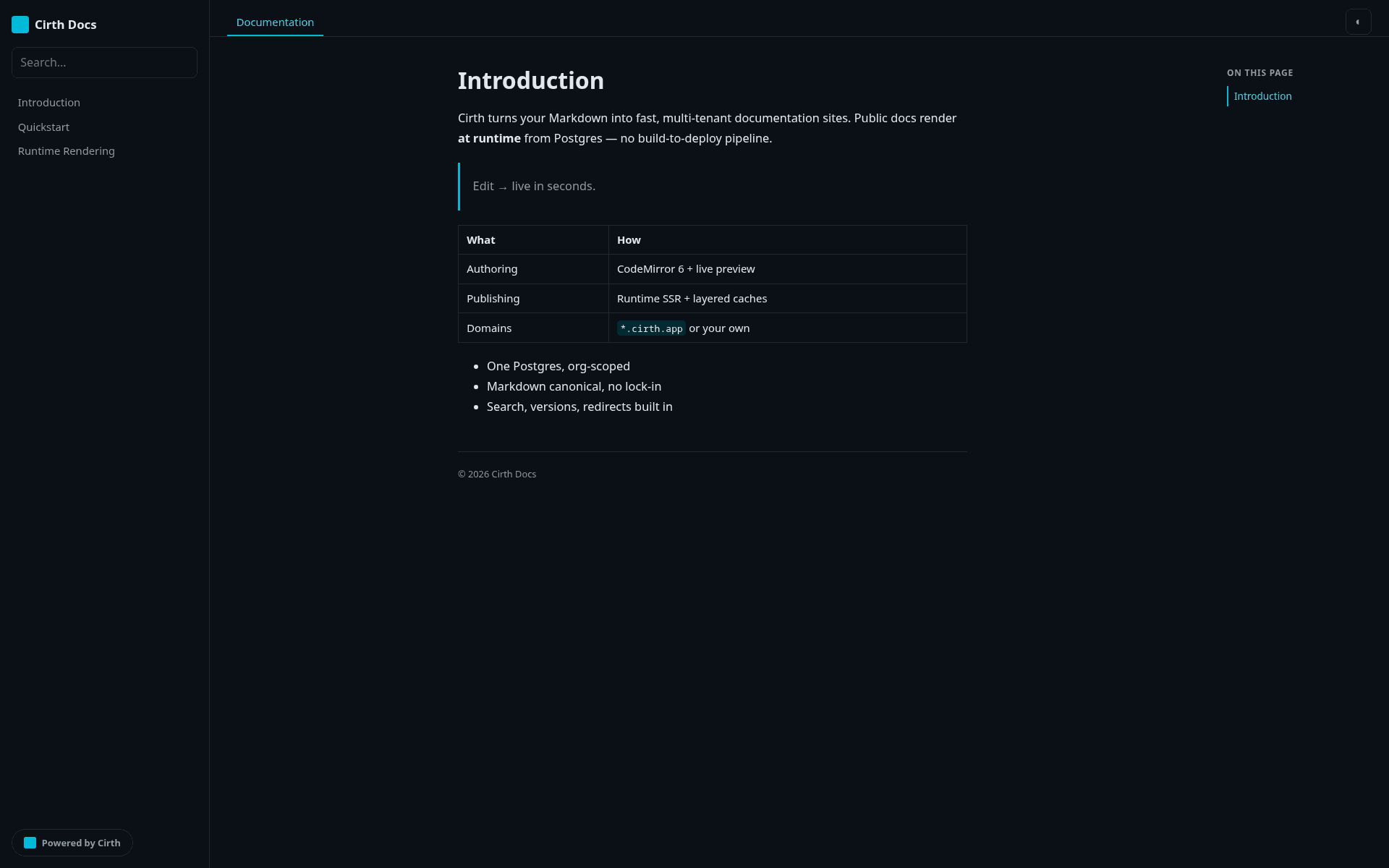 Cirth v3 project screenshot